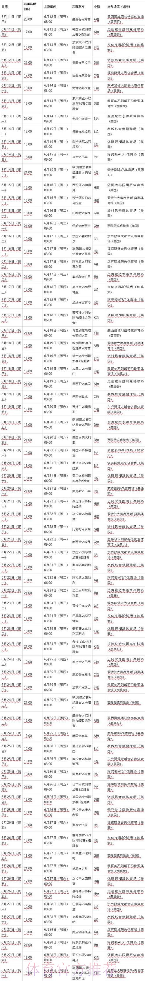 2026世界杯赛程一览实时赛程官网入口 2026世界杯赛程一览实时赛程官网入口